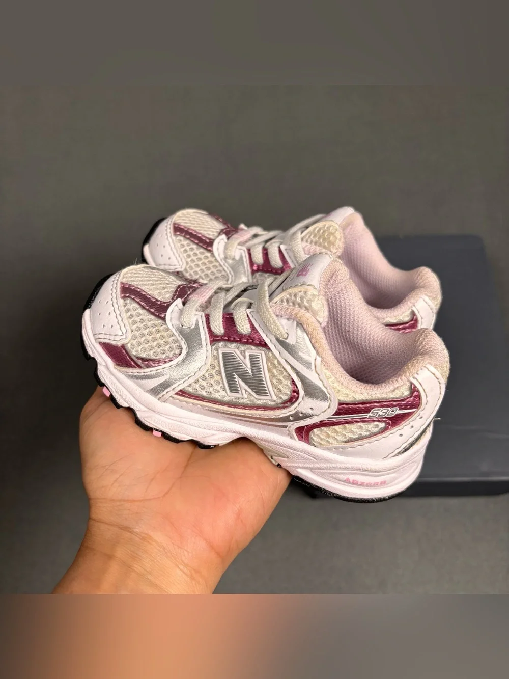 New Balance 530 ‘Metallic Pink/White’ Toddler Sneakers Size 7C
